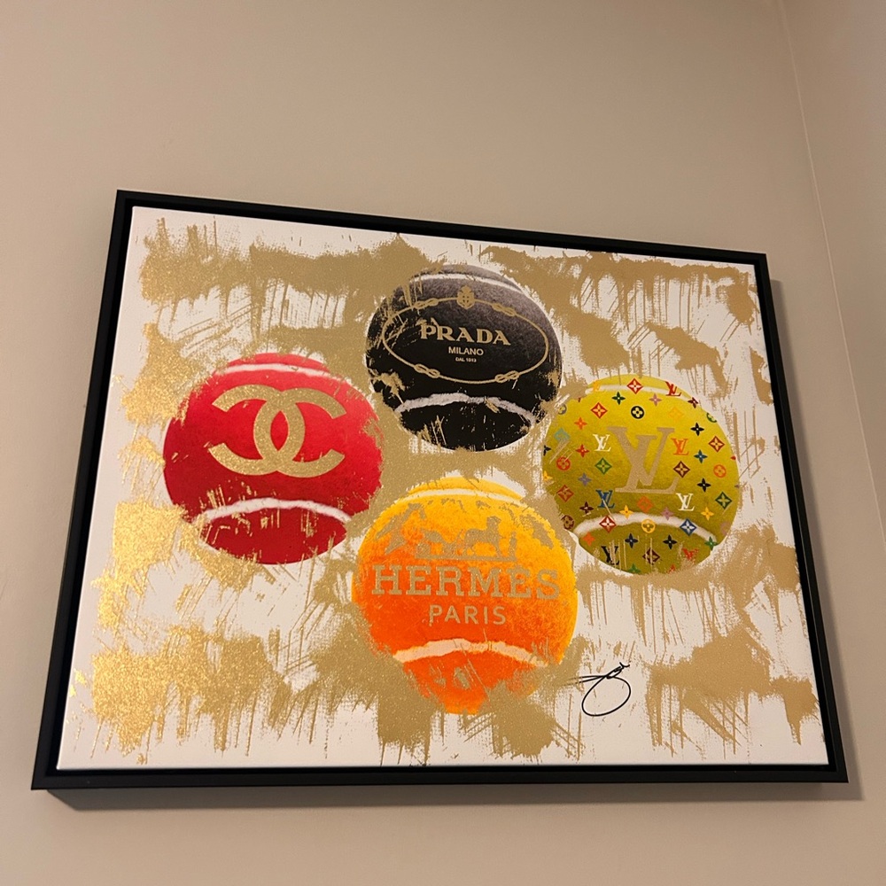 Luxury Brand Tennis Ball Art Print